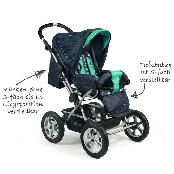 Chic 4 Baby Kombi-Kinderwagen Viva - Menta