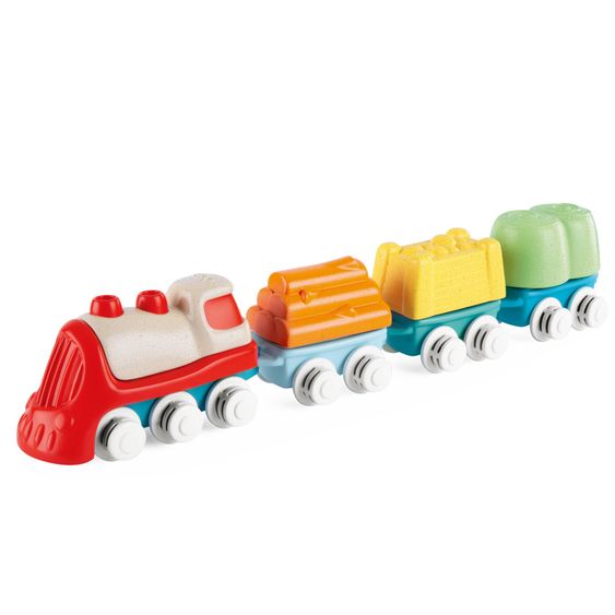 Chicco 18-tlg. Eisenbahn-Set Eco+ Baby Railway mit Schienen und Zug