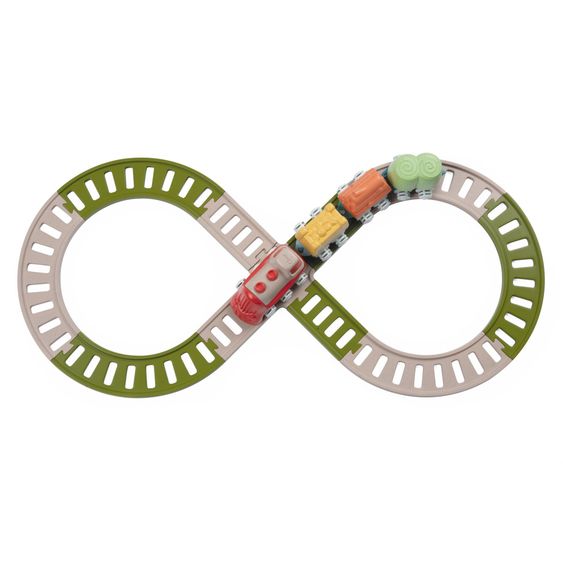 Chicco 18-tlg. Eisenbahn-Set Eco+ Baby Railway mit Schienen und Zug