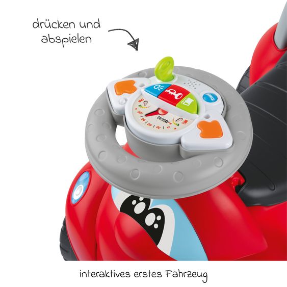 Chicco 2in1 Lauflernrutscher Billy erste Schritte und Rutscher - Rot