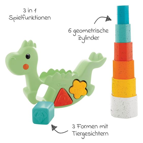 Chicco 2in1 Schaukeldino ECO+ mit 3 Spielmodi