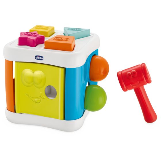 Chicco 2in1 Sortier & Schlag Würfel mit 4 Formen und 2 Bällen
