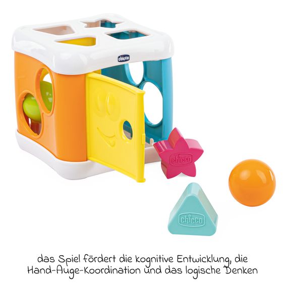 Chicco 2in1 Sortier & Schlag Würfel mit 4 Formen und 2 Bällen