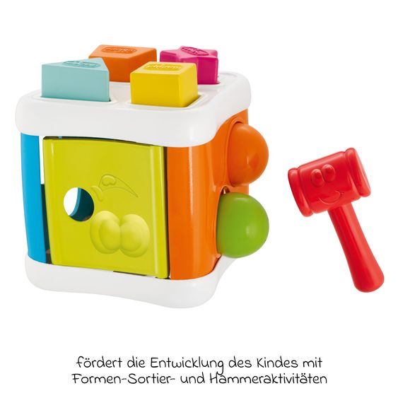 Chicco 2in1 Sortier & Schlag Würfel mit 4 Formen und 2 Bällen