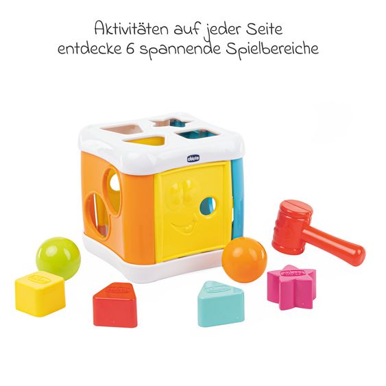 Chicco 2in1 Sortier & Schlag Würfel mit 4 Formen und 2 Bällen