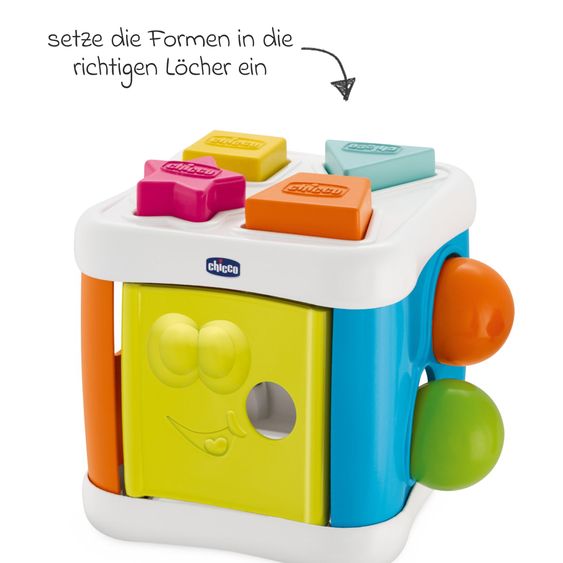 Chicco 2in1 Sortier & Schlag Würfel mit 4 Formen und 2 Bällen