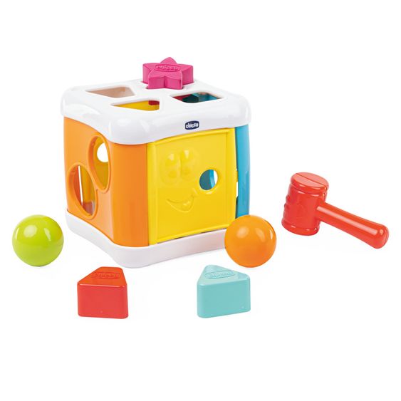 Chicco 2in1 Sortier & Schlag Würfel mit 4 Formen und 2 Bällen
