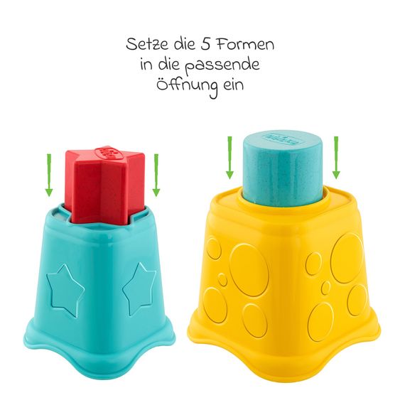 Chicco 2in1 Stapelbecher ECO+ mit 5 Formen & 5 Becher