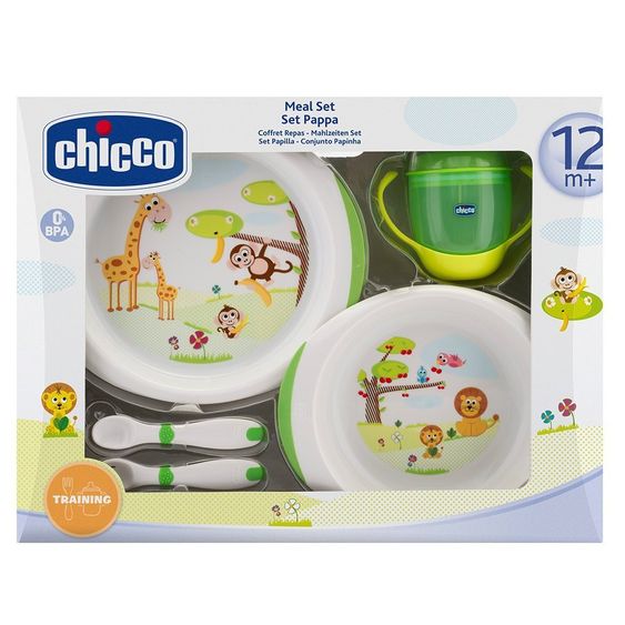 Chicco Set di apprendimento per pasti da 5 pezzi Eat & Drink