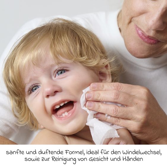 Chicco 72er Pack Feuchtetücher ohne Alkohol mit 97% Wasser - Weiß