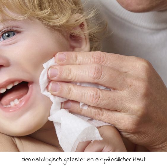 Chicco 72er Pack Feuchtetücher ohne Alkohol mit 97% Wasser - Weiß