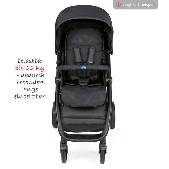 Chicco Buggy & Sportwagen Multiride bis 22 kg belastbar, inkl. Fußdecke & Regenschutz - Grey