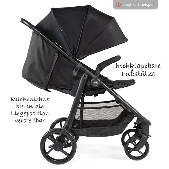 Chicco Buggy & Sportwagen Multiride bis 22 kg belastbar, inkl. Fußdecke & Regenschutz - Grey