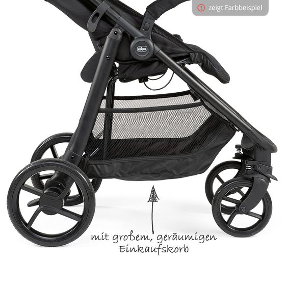 Chicco Buggy & Sportwagen Multiride bis 22 kg belastbar, inkl. Fußdecke & Regenschutz - Grey