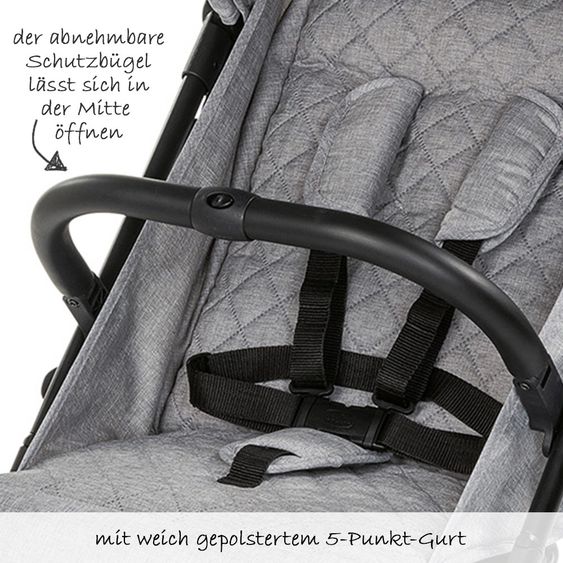 Chicco Trolley per passeggino con maniglia di trasporto e parapioggia - Grigio chiaro