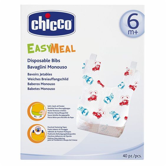 Chicco Einweg-Lätzchen 40er Pack Easy Meal