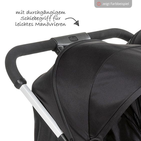Chicco Geschwisterbuggy & Zwillingsbuggy Ohlala Twin inkl. Regenschutz - Paprika