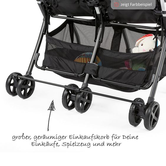 Chicco Geschwisterbuggy & Zwillingsbuggy Ohlala Twin inkl. Regenschutz - Paprika