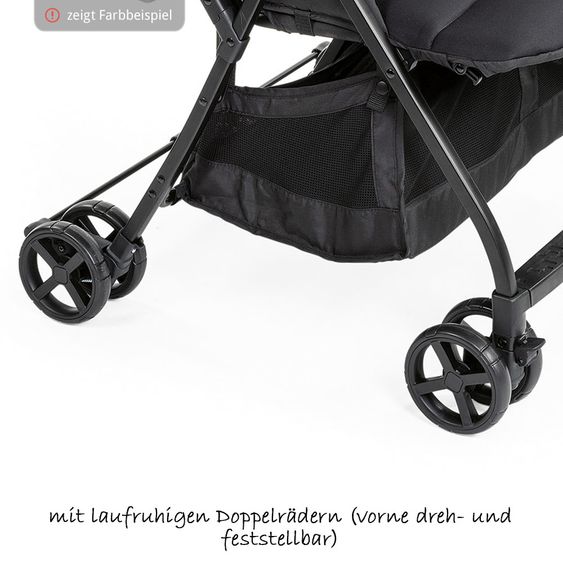 Chicco Geschwisterbuggy & Zwillingsbuggy Ohlala Twin inkl. Regenschutz - Paprika