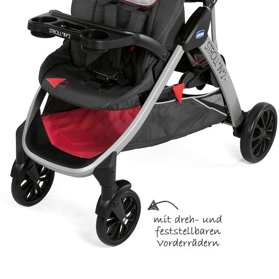 Chicco Geschwisterwagen Stroll in 2 - Lava