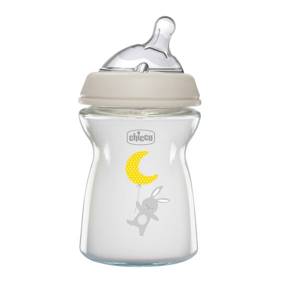 Chicco Glass bottle Naturalfeeling 250 ml + silicone teat