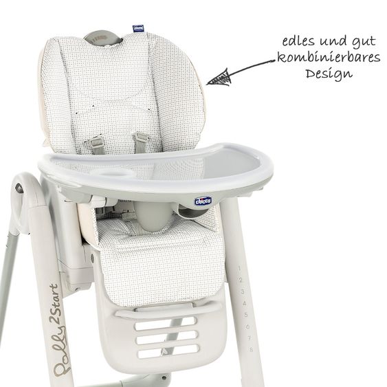 Chicco Hochstuhl Polly 2 Start mit 4 Rollen - Dune