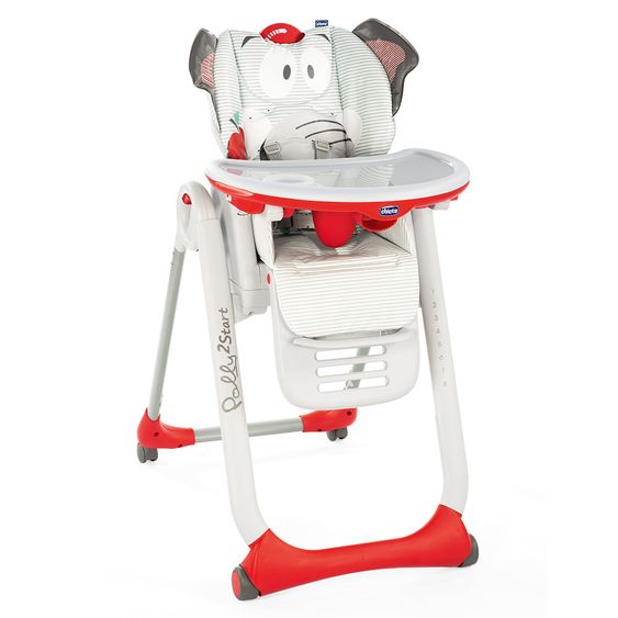 Chicco Hochstuhl Polly 2 Start mit 4 Rollen - Elephant