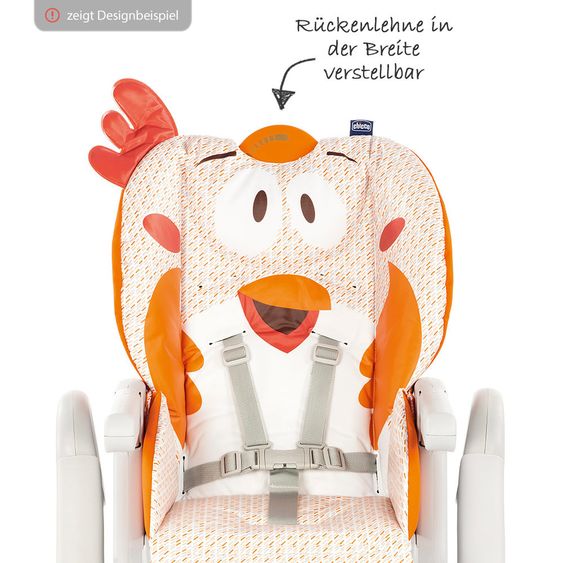 Chicco Hochstuhl Polly 2 Start mit 4 Rollen - Elephant