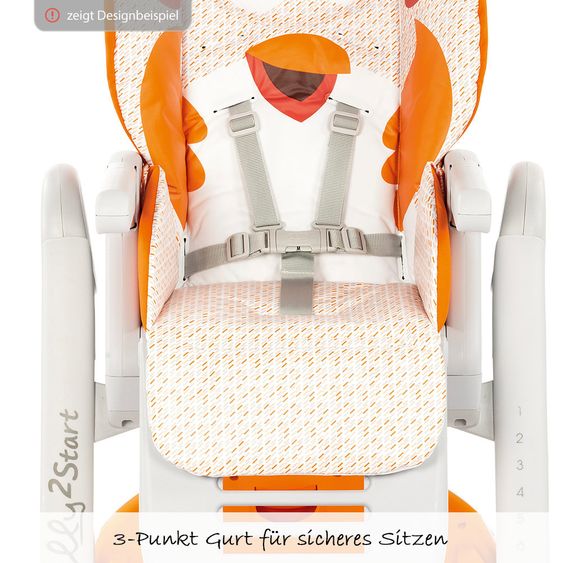 Chicco Hochstuhl Polly 2 Start mit 4 Rollen - Elephant