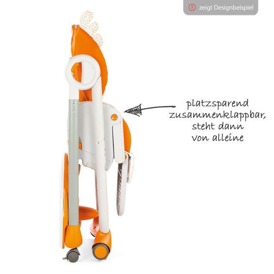 Chicco Hochstuhl Polly 2 Start mit 4 Rollen - Elephant