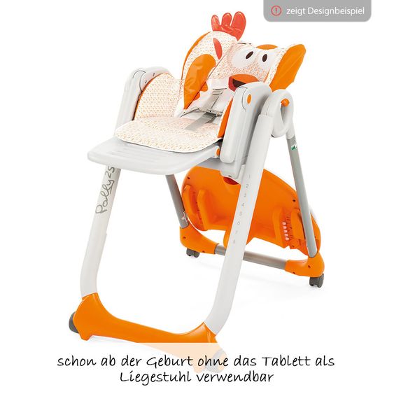 Chicco Hochstuhl Polly 2 Start mit 4 Rollen - Elephant