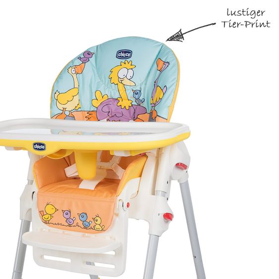 Chicco Hochstuhl Polly Easy mit 4 Rollen - Birdland