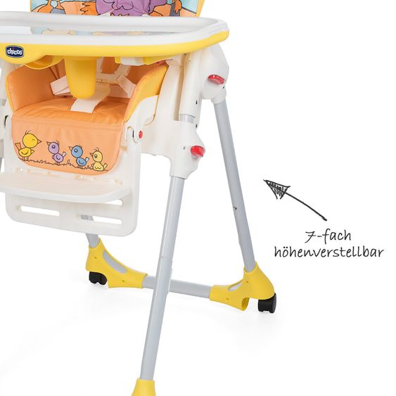 Chicco Hochstuhl Polly Easy mit 4 Rollen - Birdland