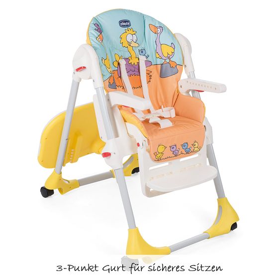 Chicco Hochstuhl Polly Easy mit 4 Rollen - Birdland