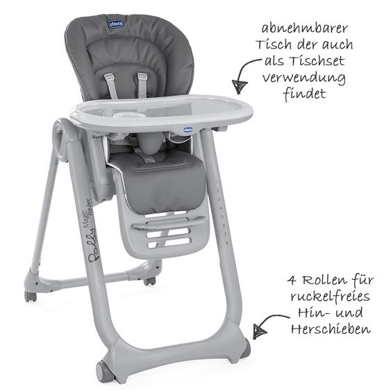 Chicco Hochstuhl Polly Magic Relax - Anthracite