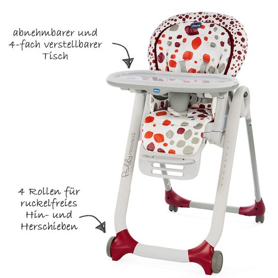 Chicco Hochstuhl Polly Progress - Cherry