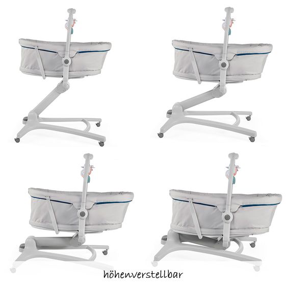 Chicco Hochstuhl, Stubenwagen und Babyliege Baby Hug 4 in 1 - Glacial