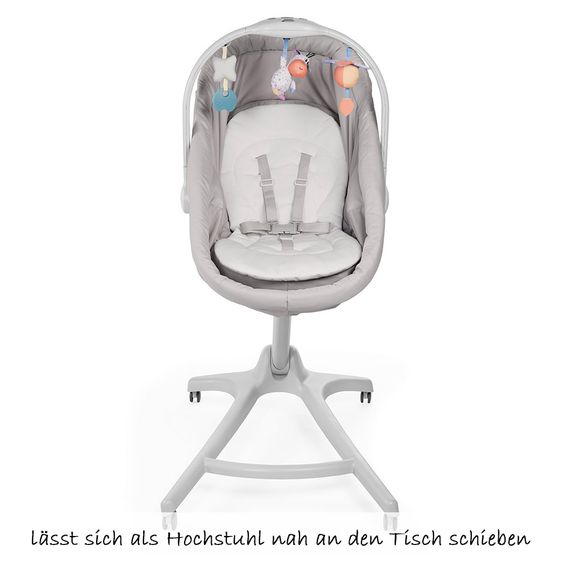 Chicco Hochstuhl, Stubenwagen und Babyliege Baby Hug 4 in 1 - Glacial