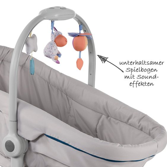 Chicco Hochstuhl, Stubenwagen und Babyliege Baby Hug 4 in 1 - Glacial