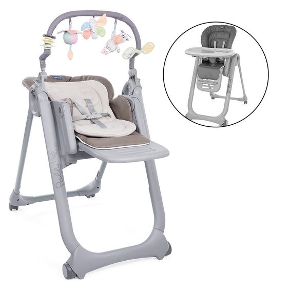 Chicco Hochstuhl und Babyliege Polly Magic Relax - Cocoa