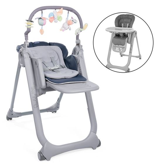 Chicco Hochstuhl und Babyliege Polly Magic Relax - India Ink
