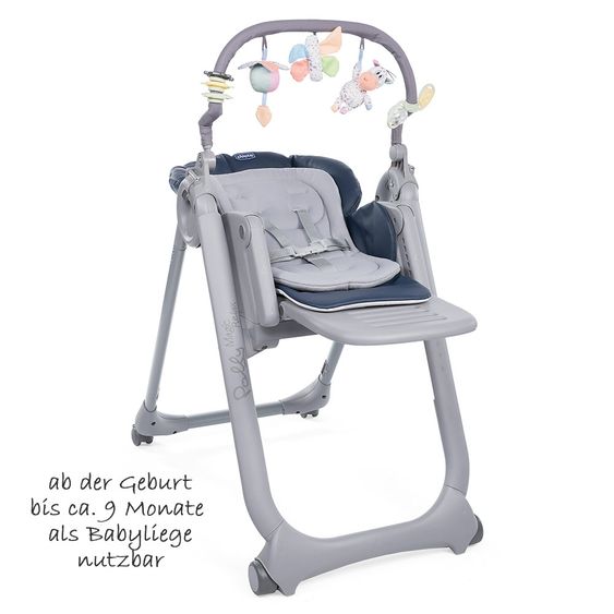 Chicco Hochstuhl und Babyliege Polly Magic Relax - India Ink