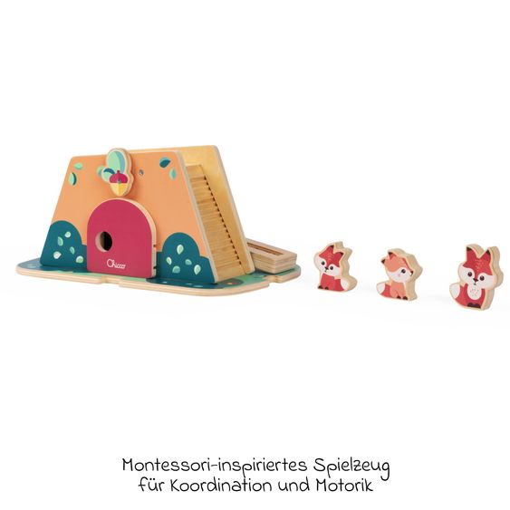 Chicco Holzspielzeug Fuchsbau - My Wood Friends inkl. 3 Figuren
