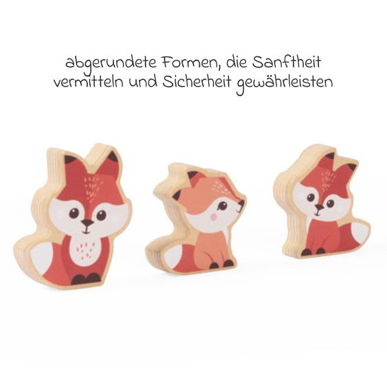 Chicco Holzspielzeug Fuchsbau - My Wood Friends inkl. 3 Figuren