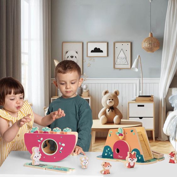 Chicco Holzspielzeug Fuchsbau - My Wood Friends inkl. 3 Figuren