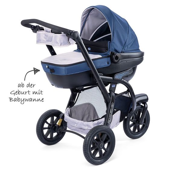 Chicco Set passeggino Trio-System Activ3 Top con Kit Auto - Blue Passion