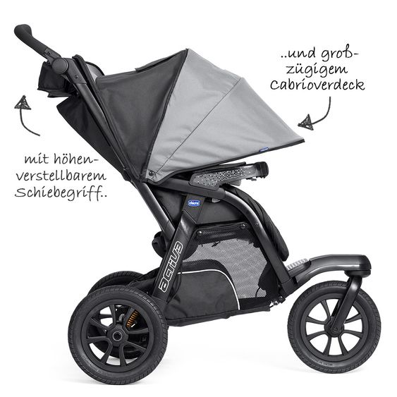 Chicco Kinderwagenset Trio-System Activ3 Top mit Kit Car - Dark Grey