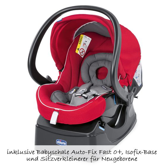Chicco Kinderwagenset Trio-System Activ3 Top mit Kit Car - Red Berry