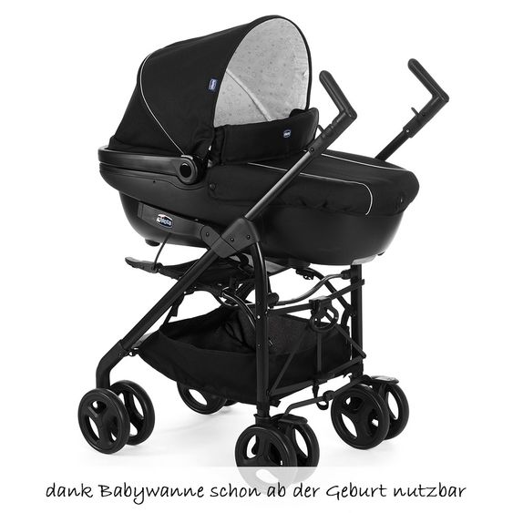 Chicco Kinderwagenset Trio-System Sprint Black mit Kit Car - Black Night