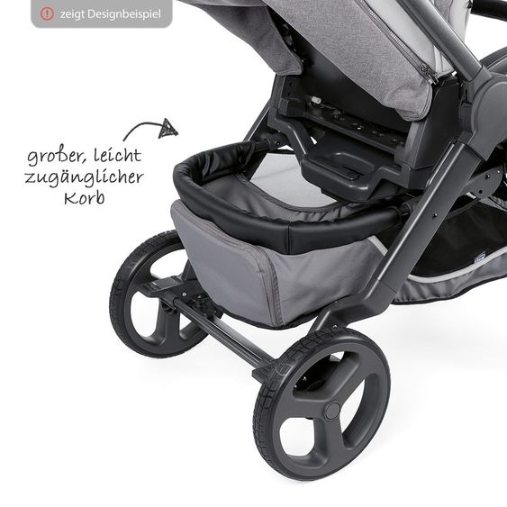 Chicco Passeggino Duo Stylego Up Crossover - Nero Jet
